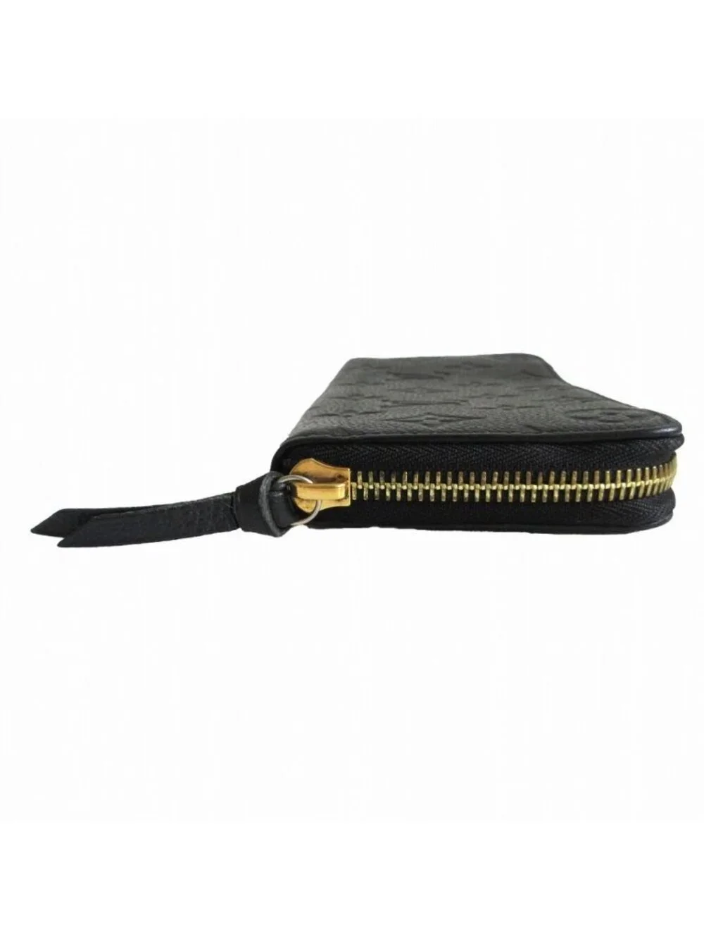 Louis Vuitton Wallet Monogram Empreinte Portefeuille Clemence Zip Around Black